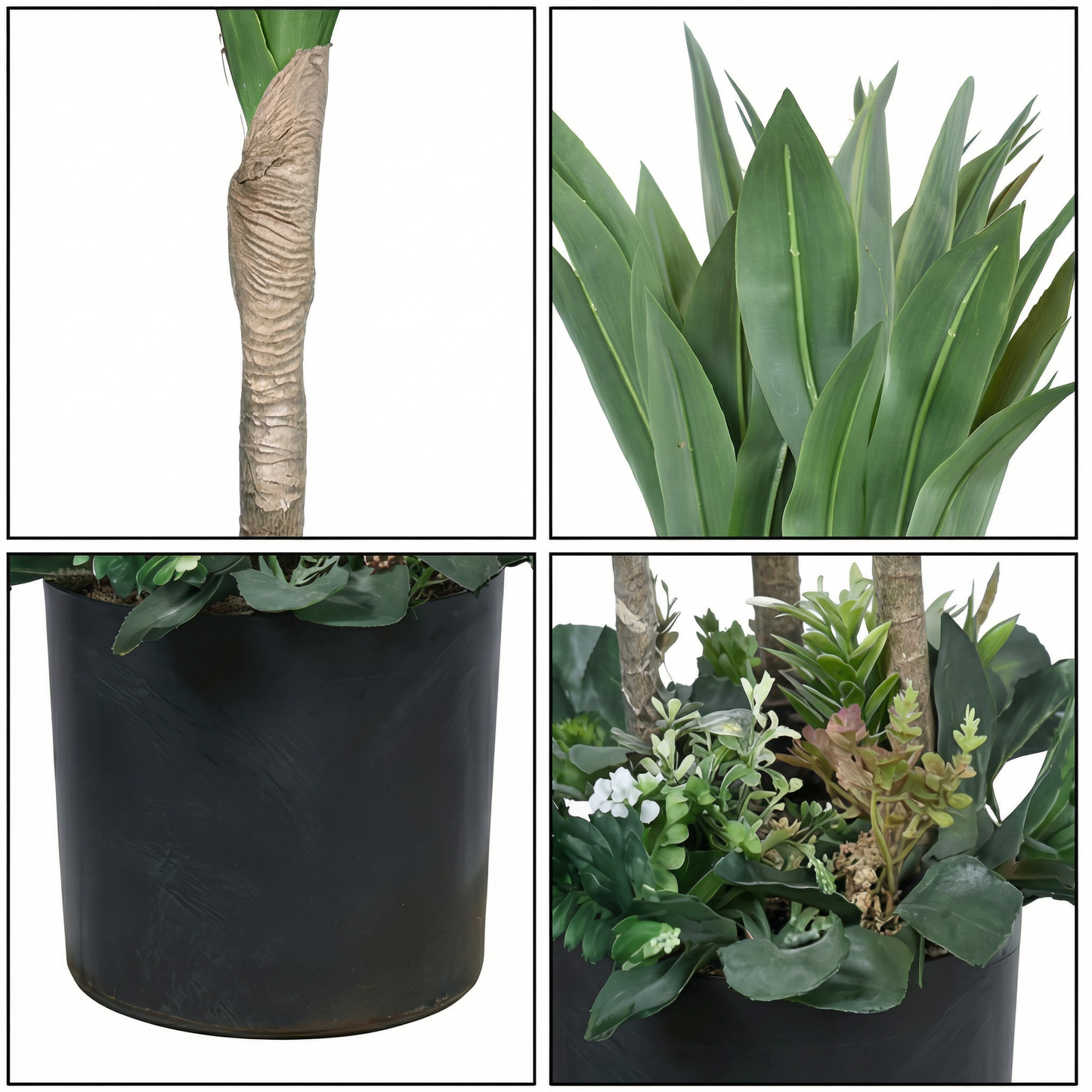 Artificial Plant Triple-Stem Yucca Potted Tree