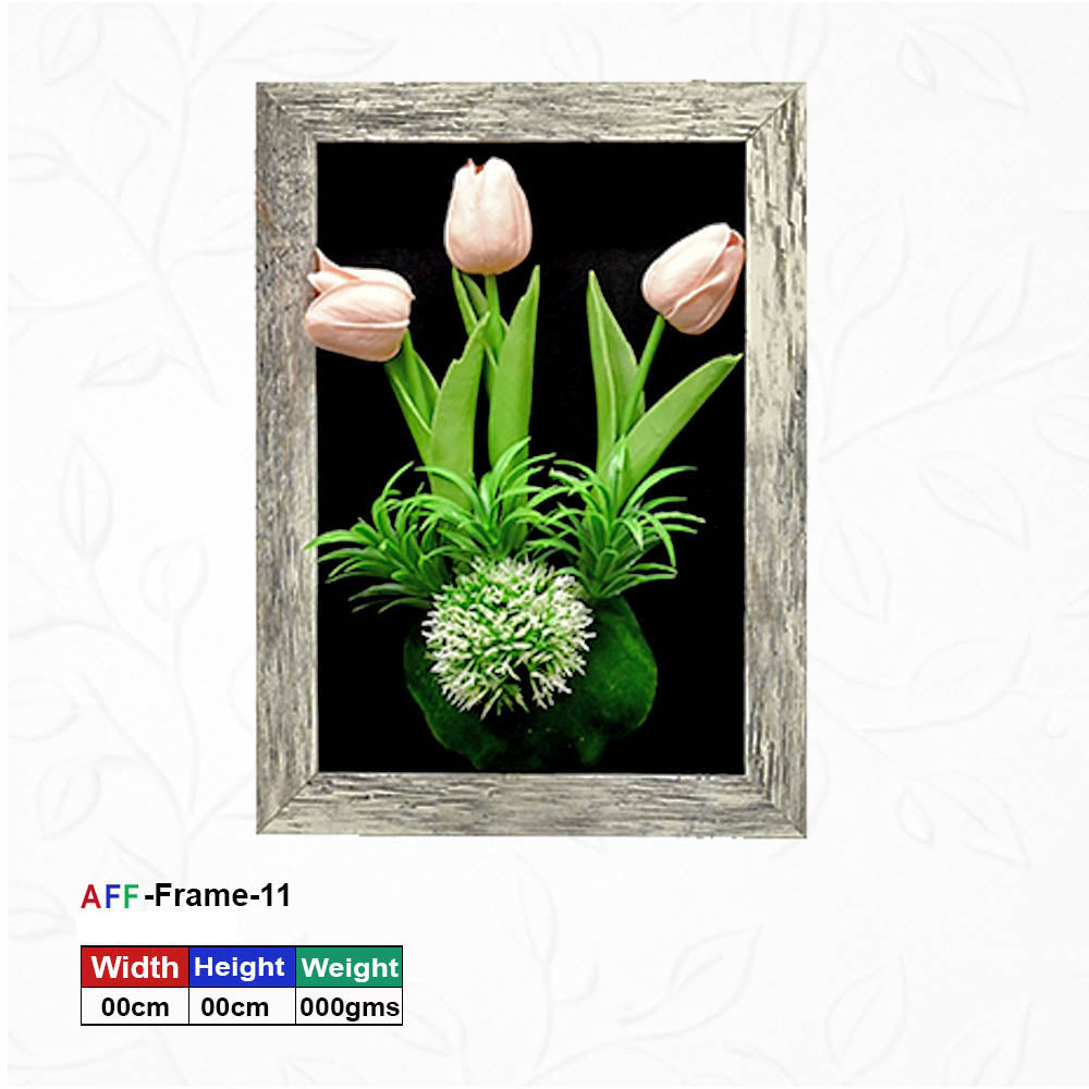 Wall-Mounted Rectangle Wooden Artificial Flower Frame-40X23 cm | (AFF-Frame-11)