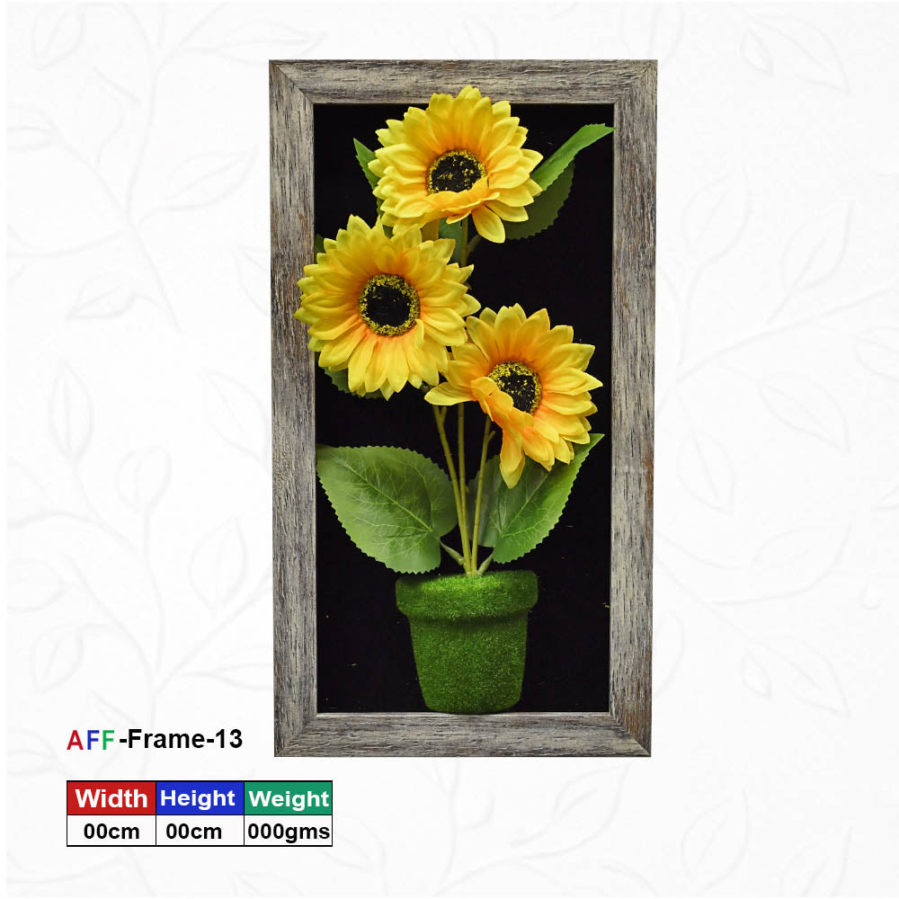 Wall-Mounted Rectangle Wooden Artificial Flower Frame-40X23 cm | (AFF-Frame-13)