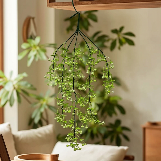 AFF Artificial Light Green Blossom Hanging Creeper Plant (64 cm / 55g