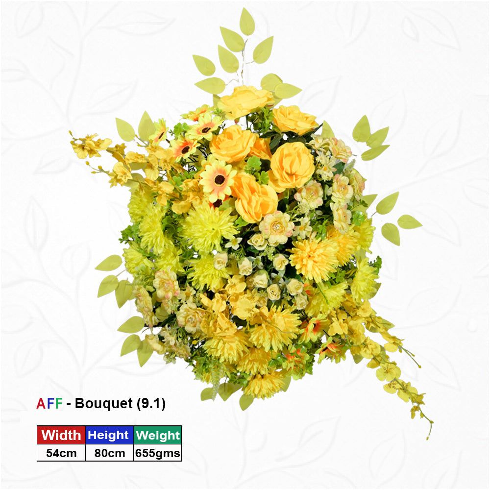 Artificial Flower Sunburst Gold Mixed Cascade