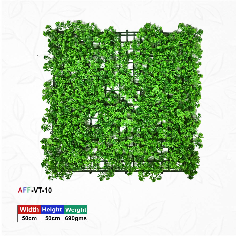 Artificial Flower Factory Premium Artificial Fern Grass Wall Panel (50x50 cm) – Lush Vertical Garden for Home Decor, Office Accents & Balcony Privacy Screen