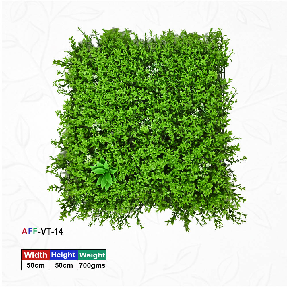 Artificial Flower Factory Premium Artificial Mixed Foliage Wall Panel (50x50 cm) – Lush Vertical Garden for Home Decor, Office Accents & Balcony Privacy Screen