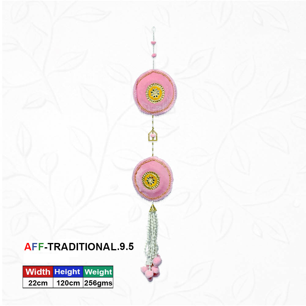Artificial Traditional Double Mandala Pink Hanging