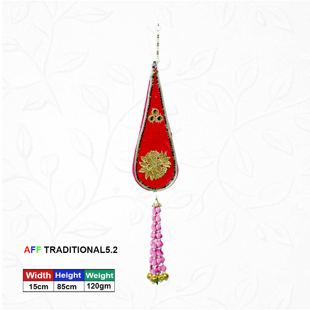 Artificial Traditional Pastel Teardrop Red Hanging