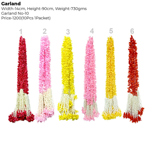Artificial Flower Garland Dhol Ladi with flower | AFF-Garland-10.1 | {Different colors are available}