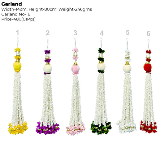 Artificial Flower Garland (mogra Ladi) | AFF-Garland-16.6 | {Different colors are available}