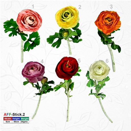 Artificial Flower Yellow Rose | AFF-S-1.3 | {Different colors are available}