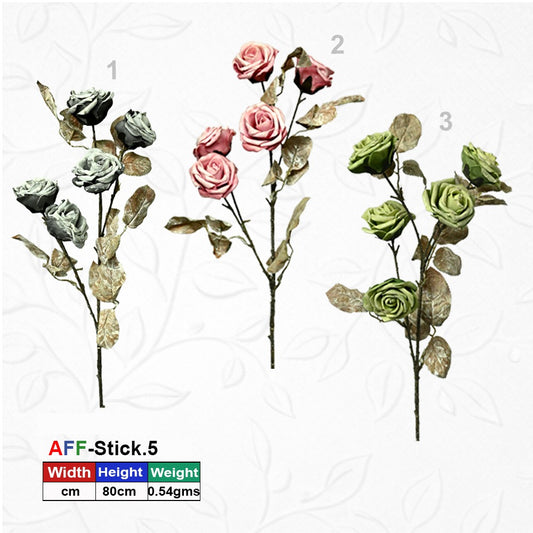 Artificial Flower Dry Sign Pink 5 rose | AFF-S-3.1 | {Different colors are available}