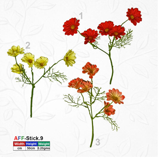 Artificial Red Cosmos Flower stem Flower 5 | AFF-S-6.1 |{Different colors are available}