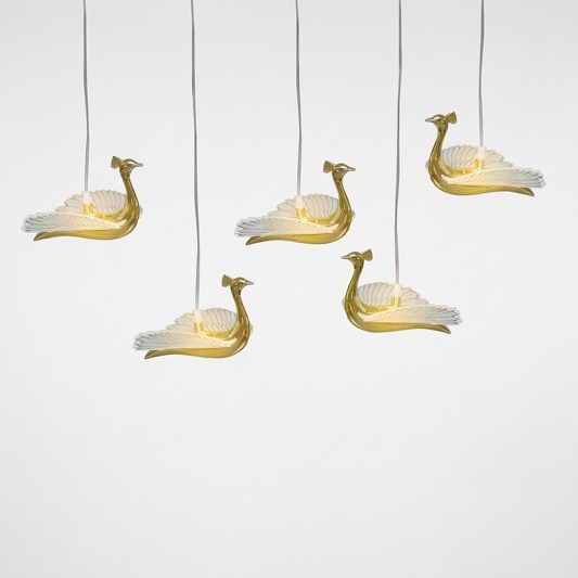 Golden Grace Modern Decorative Swan Pendant Hanging Light