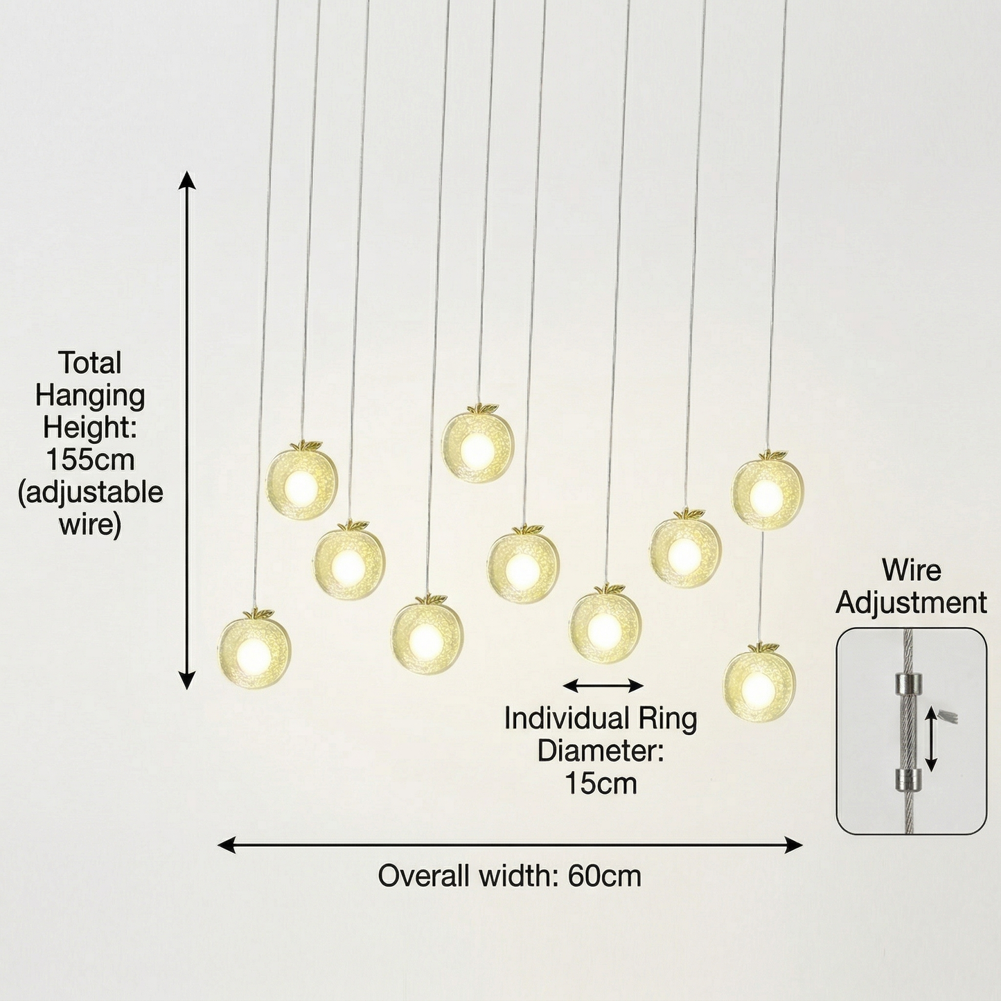 Apple Glow Modern Decorative Pendant Hanging Light