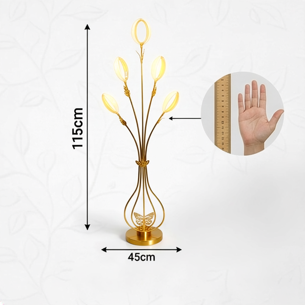 Floral Glow Modern Decorative Floor   Standing Lamp