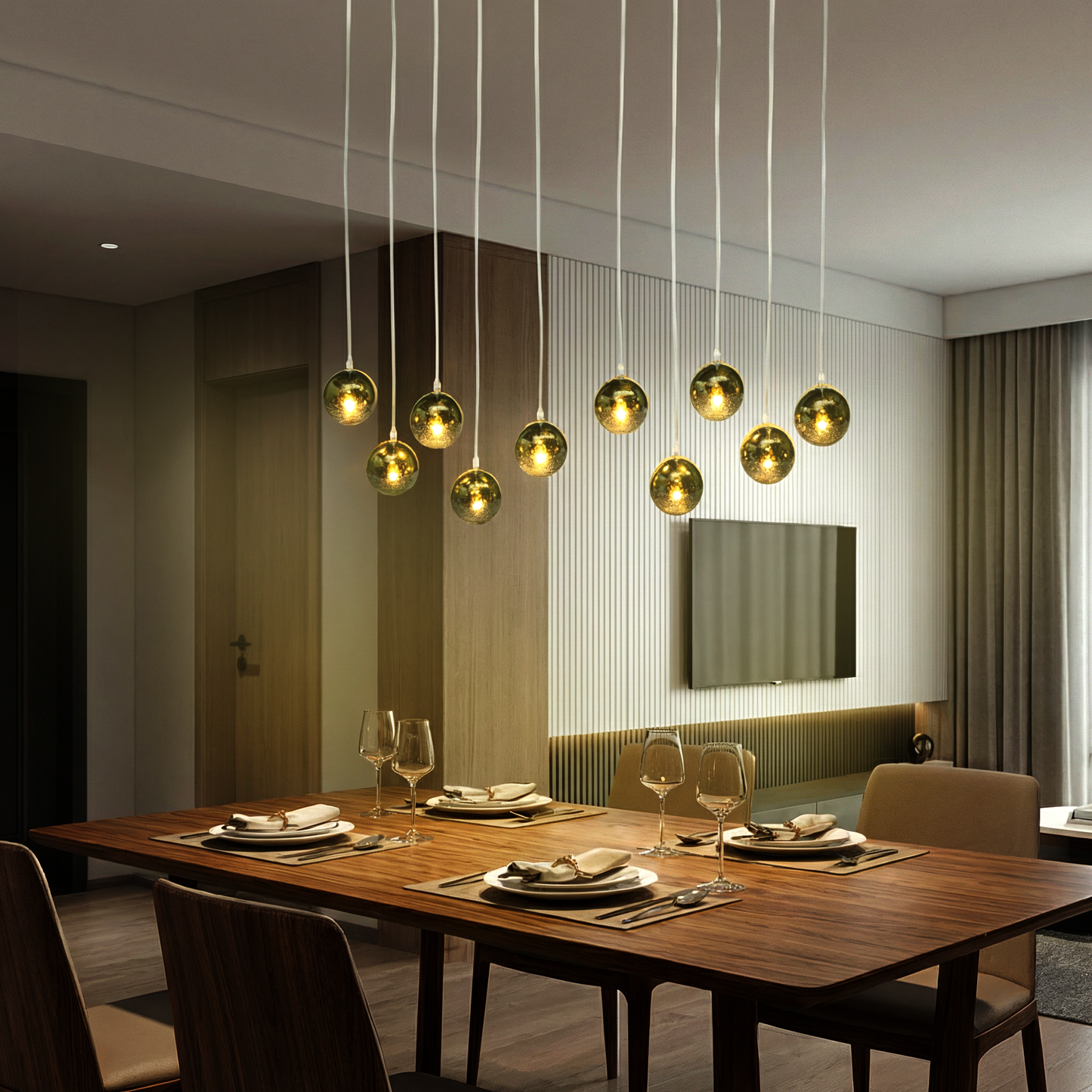 Celestial Glow Modern Decorative Orb Pendant Hanging Light