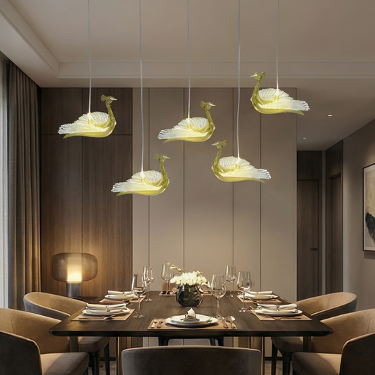Golden Grace Modern Decorative Swan Pendant Hanging Light