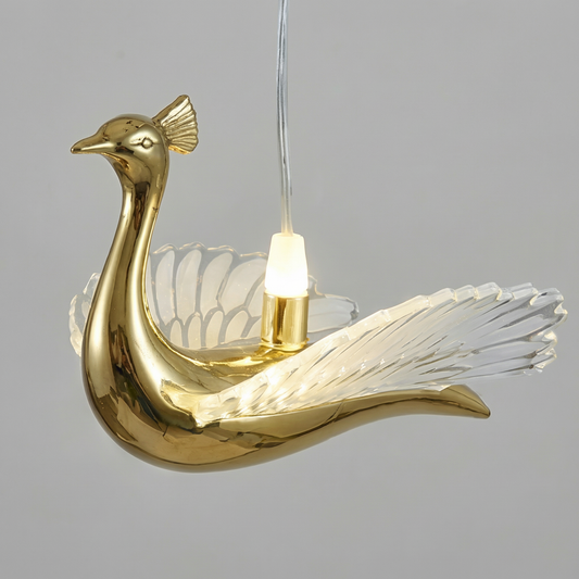 Golden Grace Modern Decorative Swan Pendant Hanging Light