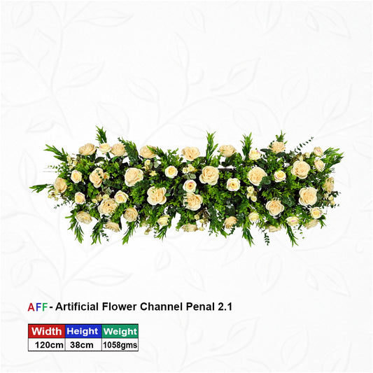 Artificial Luxury Flower Channel Panel Rose Row