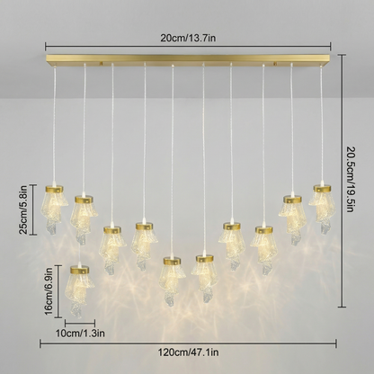 Crystal Veil Modern Decorative Pendant Hanging Light
