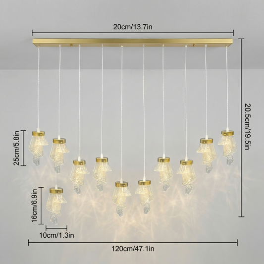 Crystal Veil Modern Decorative Pendant Hanging Light