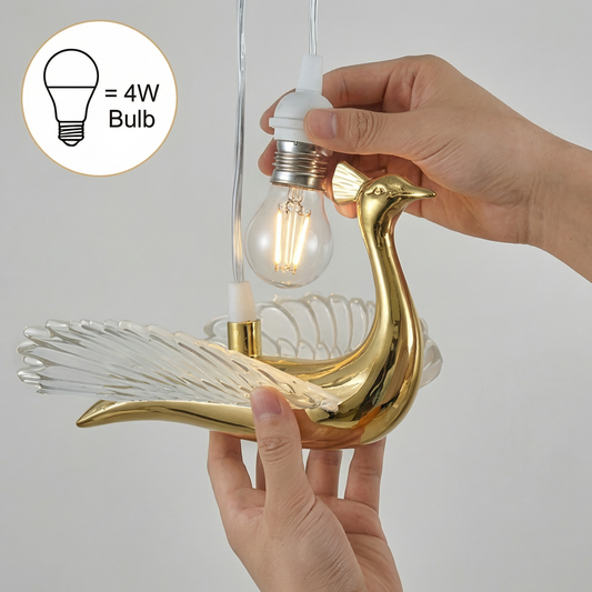 Golden Grace Modern Decorative Swan Pendant Hanging Light
