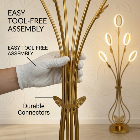 Floral Glow Modern Decorative Floor   Standing Lamp