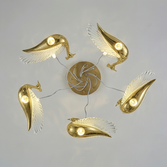 Golden Grace Modern Decorative Swan Pendant Hanging Light