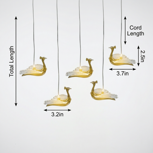 Golden Grace Modern Decorative Swan Pendant Hanging Light