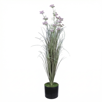 Artificial Plant Pink Statice Meadow Grass Potted Plant
