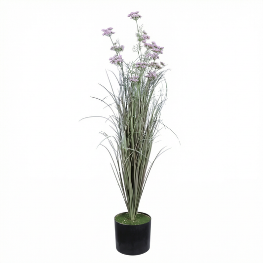 Artificial Plant Pink Statice Meadow Grass Potted Plant