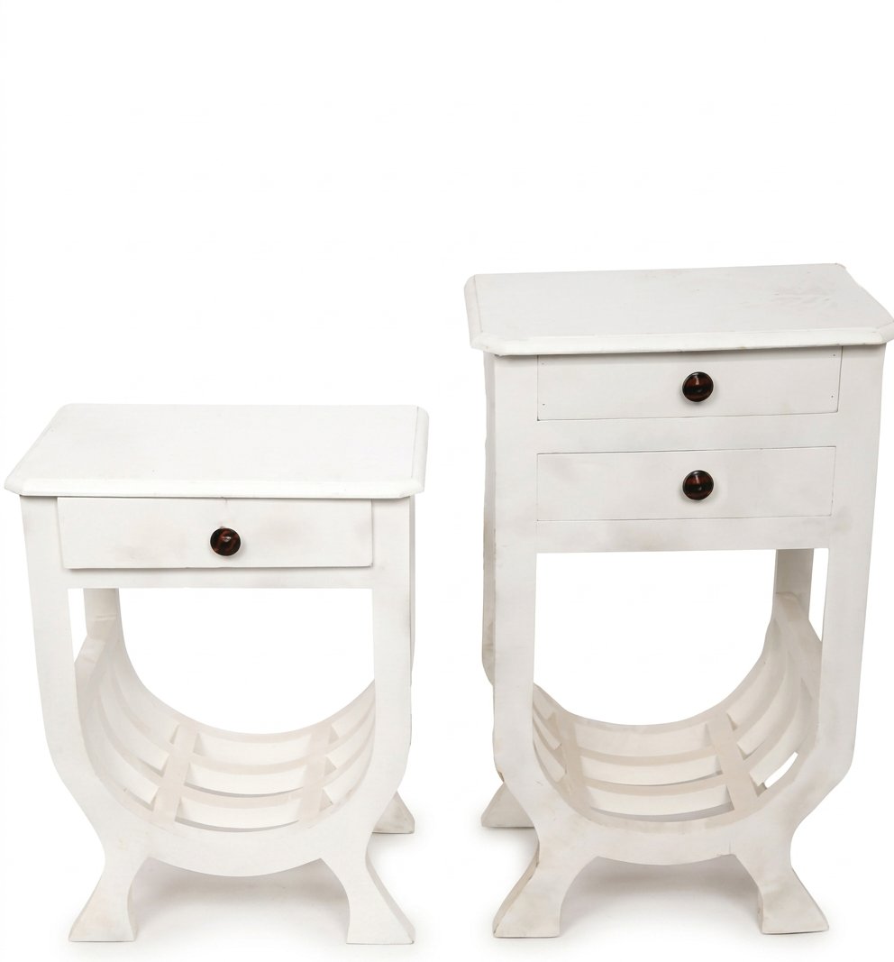 Handcrafted Wooden Side Table – Solid Wood Accent Table for Living Room & Bedroom