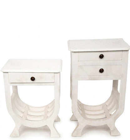 Handcrafted Wooden Side Table – Solid Wood Accent Table for Living Room & Bedroom