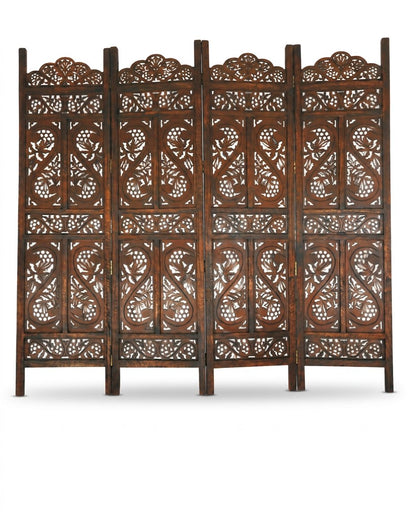 Handcrafted Wooden Partition Jali – Decorative Room Divider & Lattice Screen for Home & Office