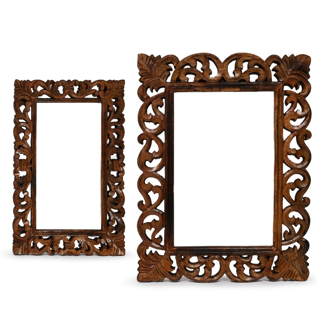 Handcrafted Wooden Frame – Wall Decor Frame for Photos, Art & Mirrors (2 Sizes)