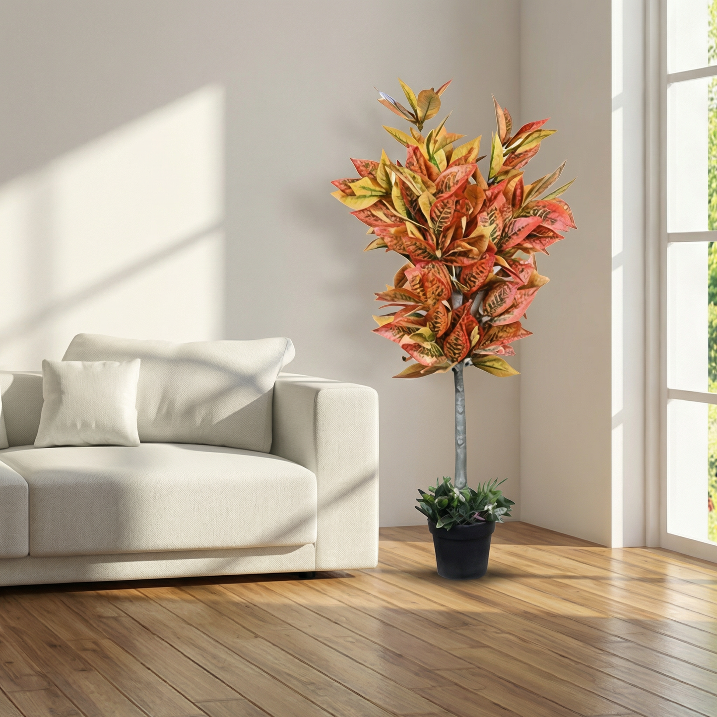 Artificial Plant Croton Petra Potted Tree