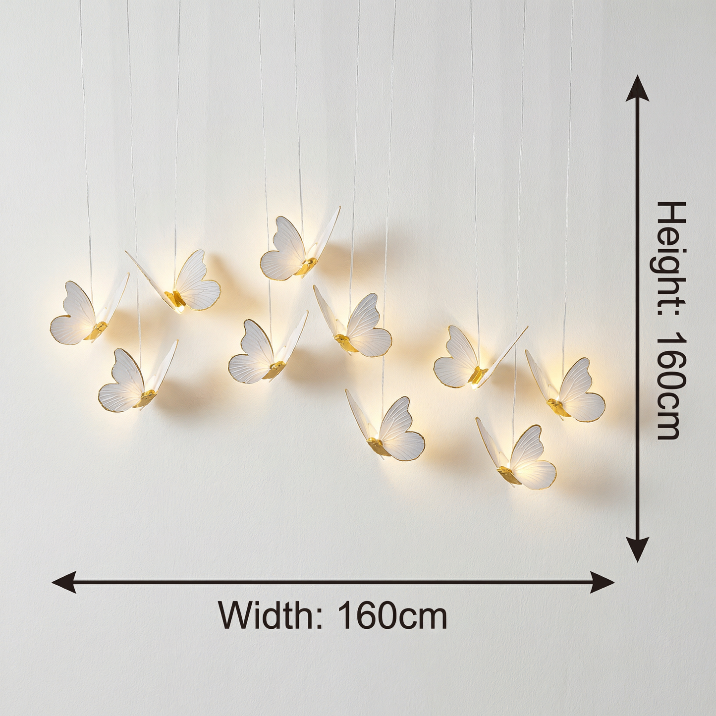 Mariposa Glow Modern Decorative Butterfly Pendant Hanging Light