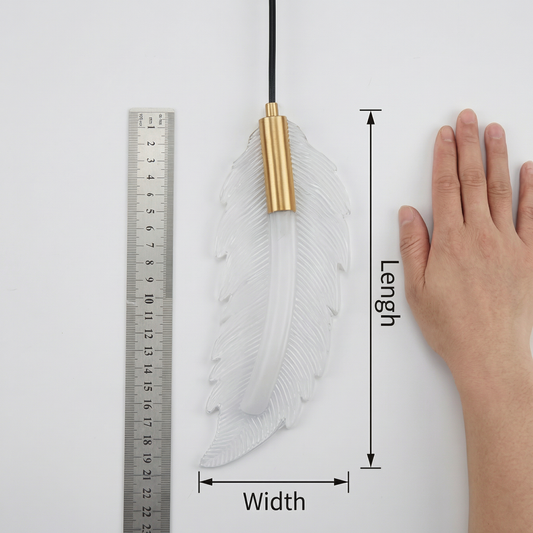 Plume Glow Modern Decorative Feather Pendant Hanging Light