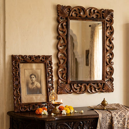 Handcrafted Wooden Frame – Wall Decor Frame for Photos, Art & Mirrors (2 Sizes)