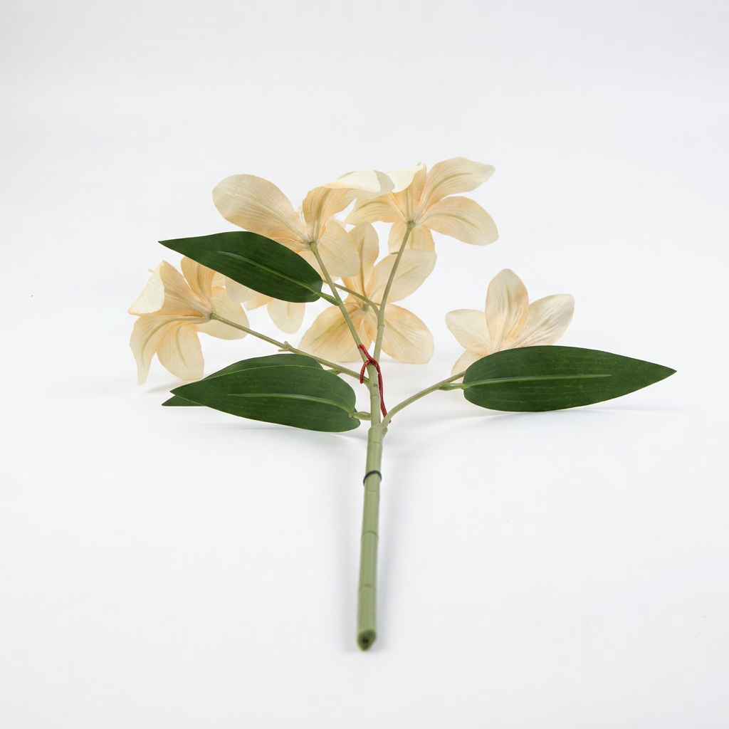 Artificial Cream White Lily Stick 77 cm – Real Touch Faux Flower Spray for Vase & Home Décor