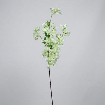 Artificial White Bougainvillea Stick 120 cm – Real Touch Tall Faux Flower Branch for Floor Vase & Home Décor