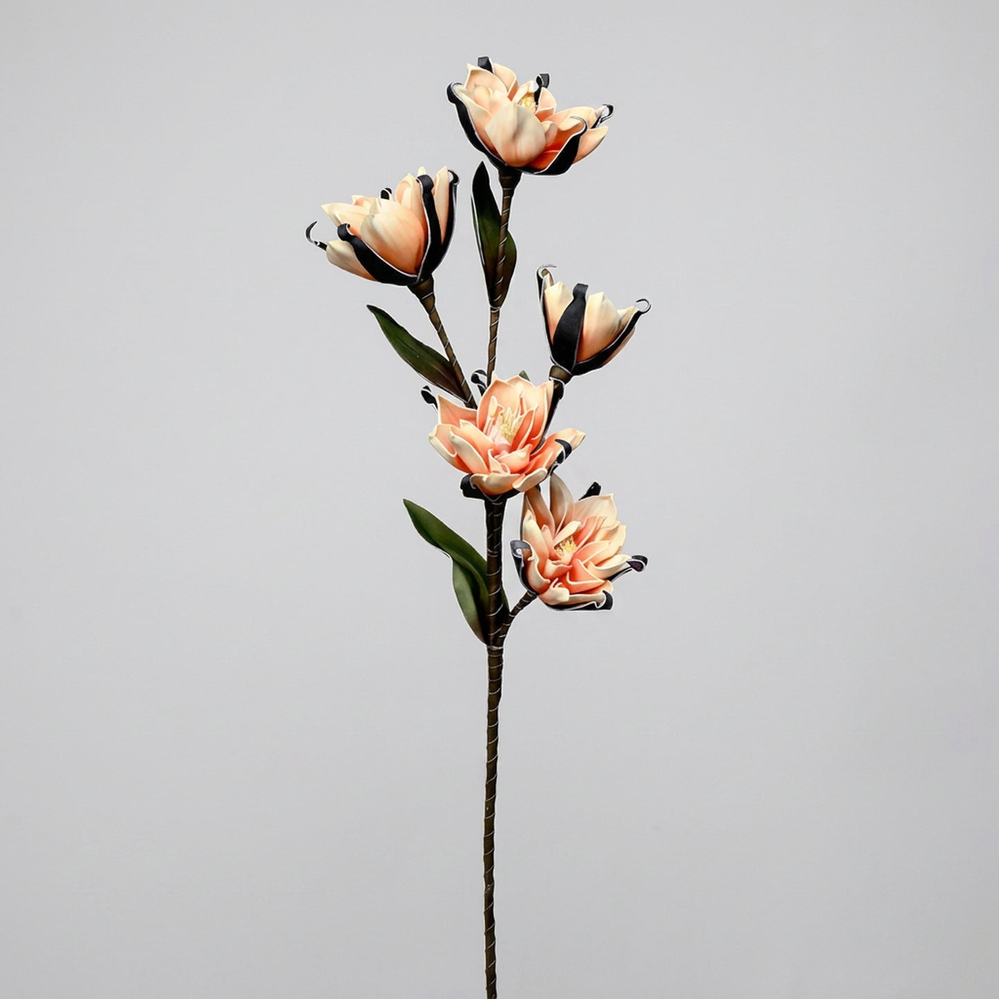 Artificial Peach Magnolia Stick 120 cm – Real Touch Tall Faux Flower Stem for Floor Vase & Home Décor