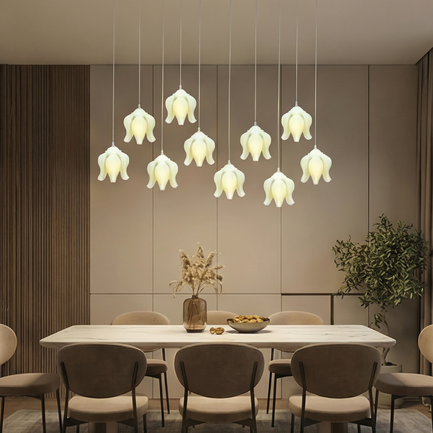 Lily Glow Modern Decorative  Lily Pendant Hanging Light