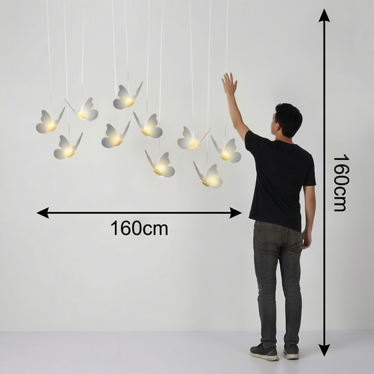 Mariposa Glow Modern Decorative Butterfly Pendant Hanging Light