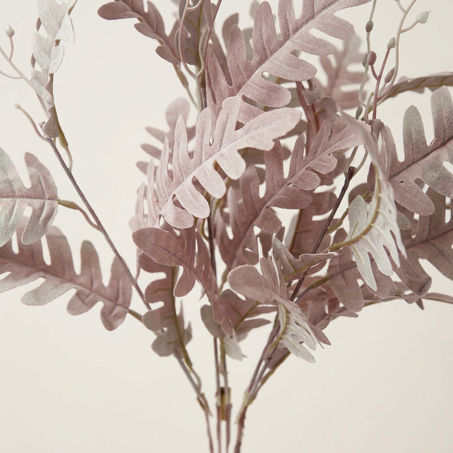 Artificial Silver Fern Leaf Bunch 55 cm – Real Touch Faux Foliage Bunch for Vase & Home Décor