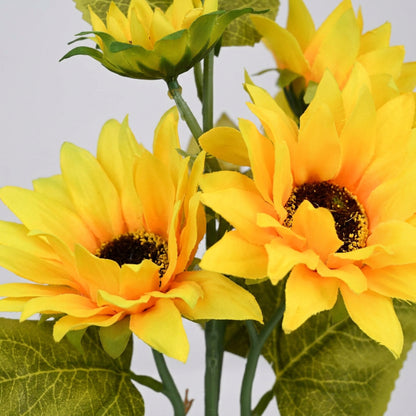 Artificial Sunflower Plant with Pot 40 cm – Real Touch Potted Yellow Flowers for Home & Office Décor