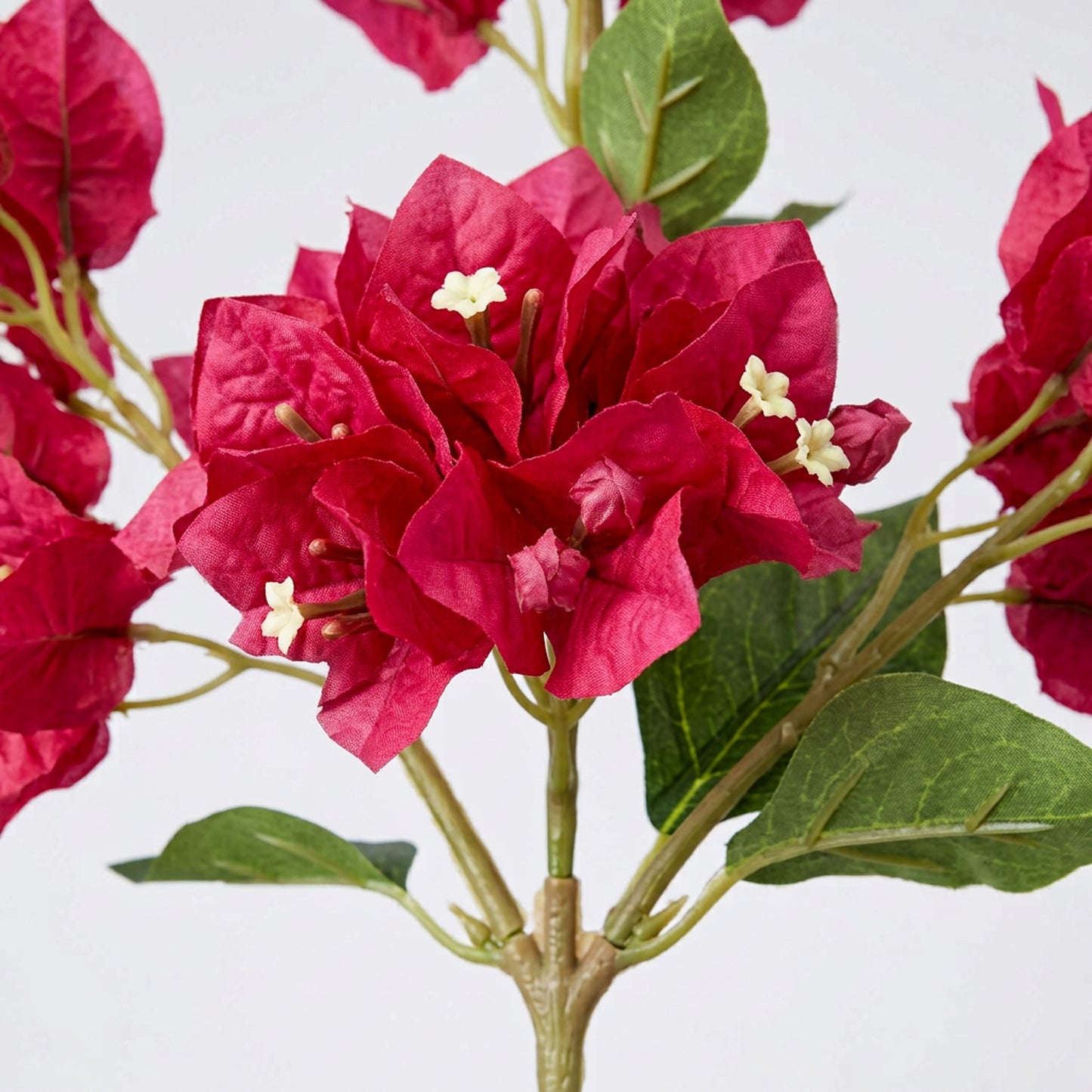 Artificial Pink Bougainvillea Stick 120 cm – Real Touch Tall Faux Flower Branch for Floor Vase & Home Décor