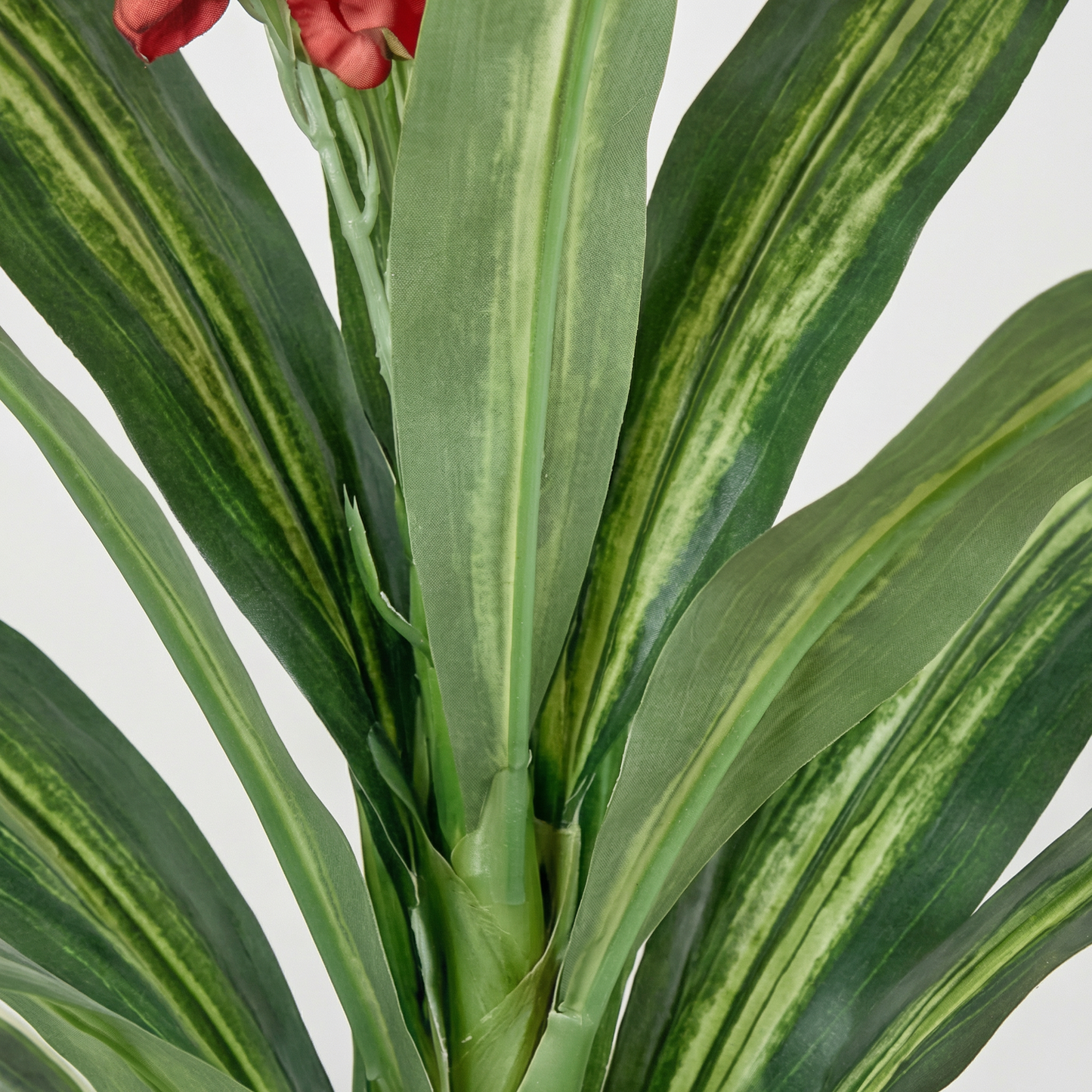 Artificial Plant Coral-Flowering Dracaena Potted Tree