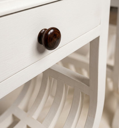 Handcrafted Wooden Side Table – Solid Wood Accent Table for Living Room & Bedroom
