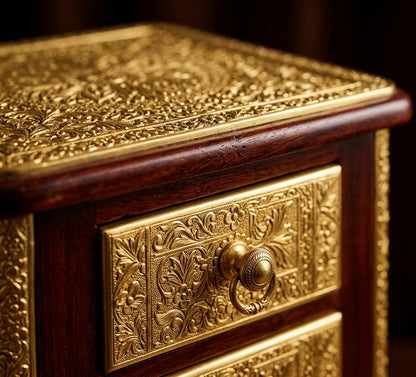 Handcrafted Decor Piece – Maroon & Gold Accent for Home, Events & Gifting