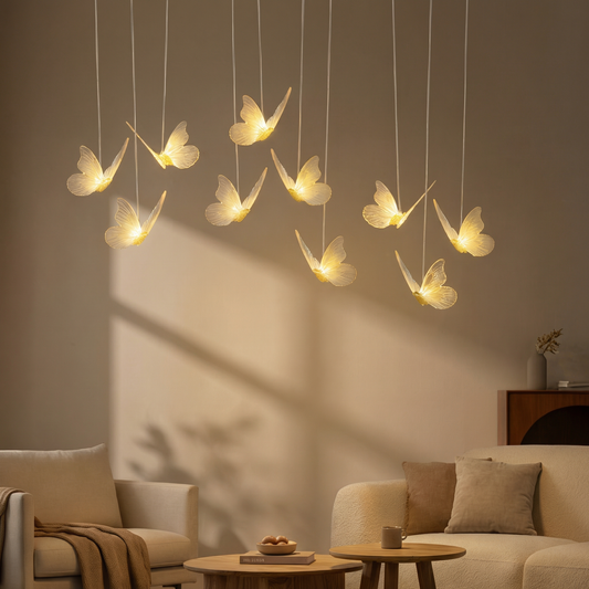 Mariposa Glow Modern Decorative Butterfly Pendant Hanging Light