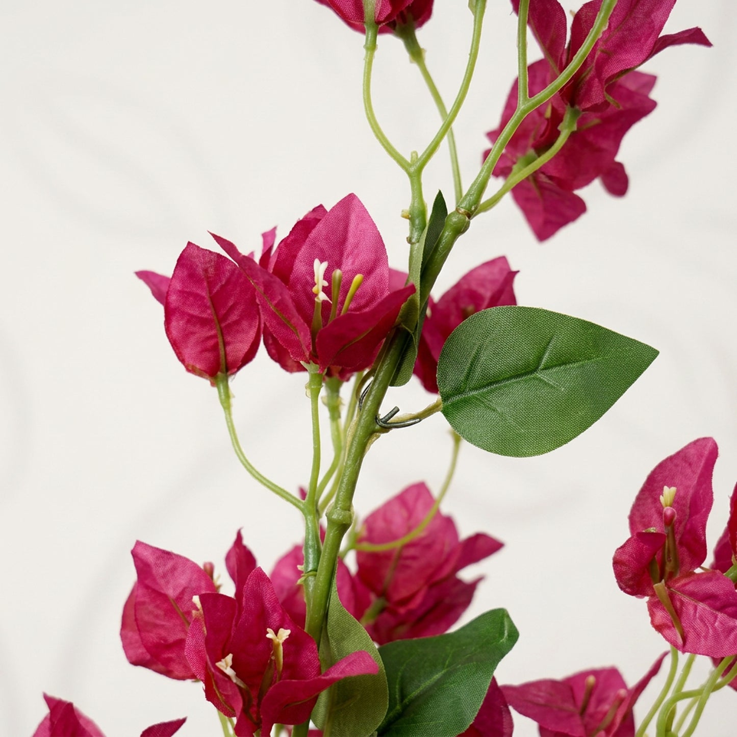 Artificial Pink Bougainvillea Stick 120 cm – Real Touch Tall Faux Flower Branch for Floor Vase & Home Décor